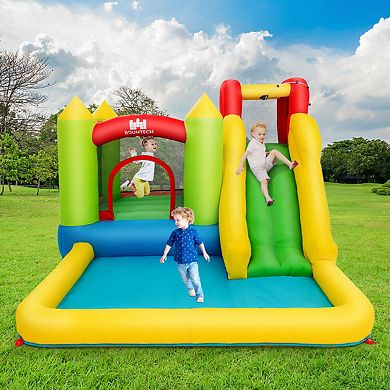 Gymax Outdoor Inflatable Bounce House Water Slide Climb Bouncer Pool