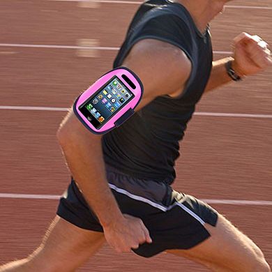 Adjustable Sweat-Resistant Phone Armband Holder for iPhone 5 & 4in Cellphones Running Gym