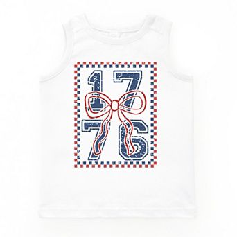 The Juniper Shop 1776 Checkered Coquette Youth Tank Top