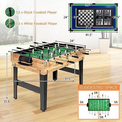 10-in-1 Multi-Game Table Set for Home Entertainment