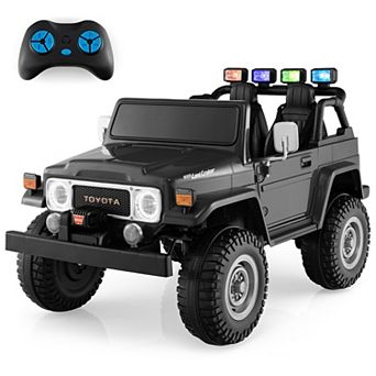 Gymax 2 Seater Ride On Truck Car 12V Licensed Toyota FJ40 RC w/ Laser Light & Music Red