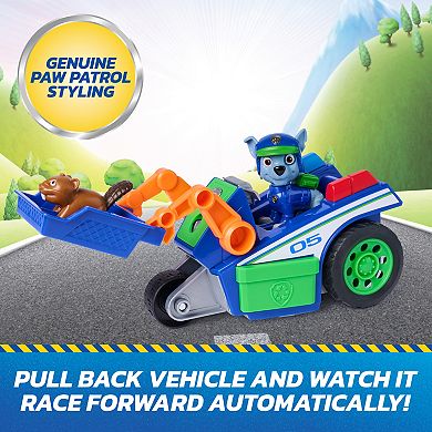 PAW Patrol Rocky Rescue Recycler Pull-Back Action Vehicle & Figures Toy Set