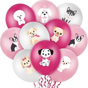 36 pc Puppy Balloons 12 Inch Dog Theme Latex Balloons For Baby Shower Pets Animal Birthday Part