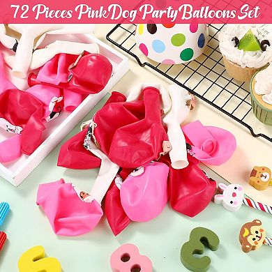 36 Pieces Puppy Balloons 12 Inch Dog Theme Latex Balloons For Baby Shower Pets Animal Birthday Part