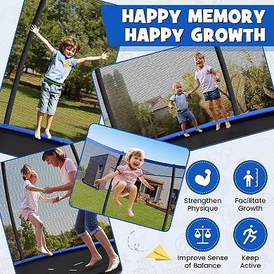 12FT Recreational Trampoline with Safety Enclosure and Ladder ASTM Compliant