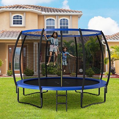 12FT Recreational Trampoline with Safety Enclosure and Ladder ASTM Compliant