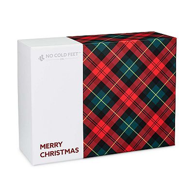 No Cold Feet Fun Cute Christmas Novelty Dress Socks for Men for Xmas and Holidays, Gift Box Set, 4-Pack