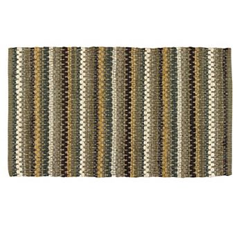 Park Designs Gray Mineral Stripe Rag Rug 2' x 3'