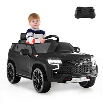 Gymax 12V Kids Ride On Car Chevrolet Tahoe Electric Truck SUV Remote w/ Light & Music Pink