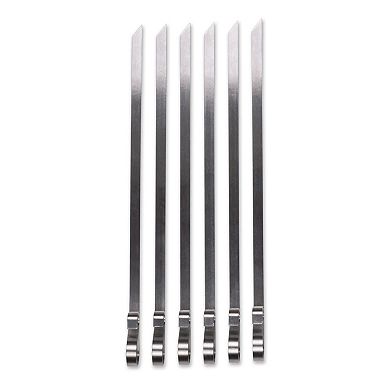 RSVP International Endurance Stainless Steel Flat Skewers, Set Of 6