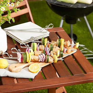 RSVP International Endurance Stainless Steel Flat Skewers, Set Of 6