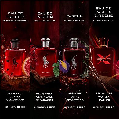 Polo Red Extreme Eau de Parfum with Leather Travel Spray