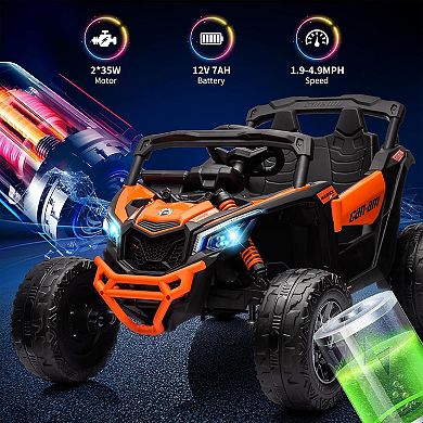 Can-Am 12V Kids Ride-On Car w/ Remote, All-Terrain Tires & LED Lights