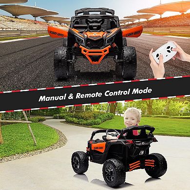 Can-Am 12V Kids Ride-On Car w/ Remote, All-Terrain Tires & LED Lights