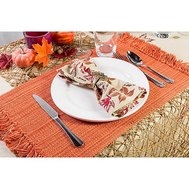 DII Spice Variegated Fringe Placemat Set/6