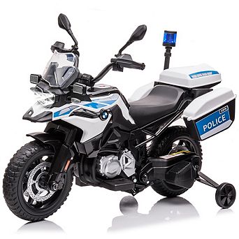 12V 7AH Kids Motorcycle, Licensed BMW Ride On Police Motorcycle, Kids Car with High/Low Speed