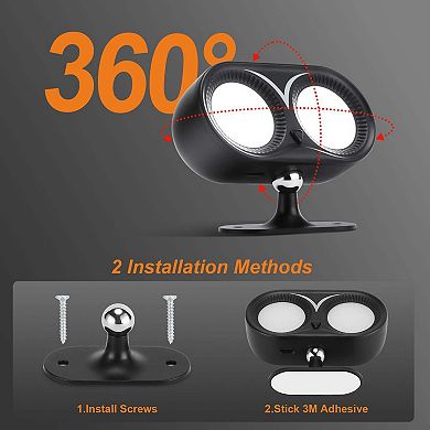 2Pcs Dual Cylinder LED Wall Lights