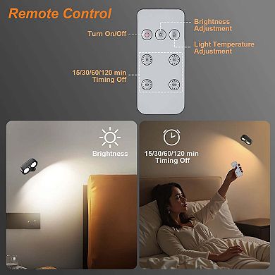 2Pcs Dual Cylinder LED Wall Lights