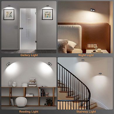 2Pcs Dual Cylinder LED Wall Lights