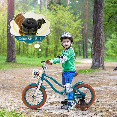12 Inch Kids Bike with Adjustable Handlebar and Removable Basket for Ages 3 to 4
