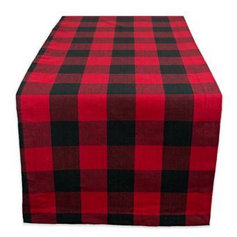 DII Black/Red Buffalo Check Table Runner