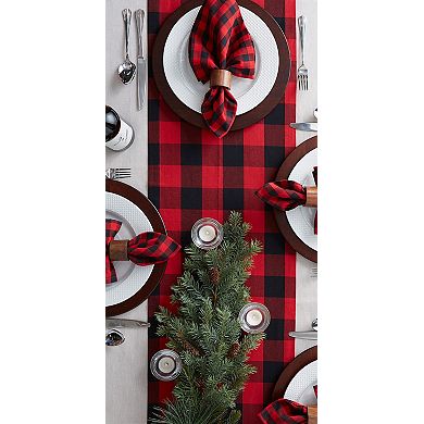 DII Black/Red Buffalo Check Table Runner