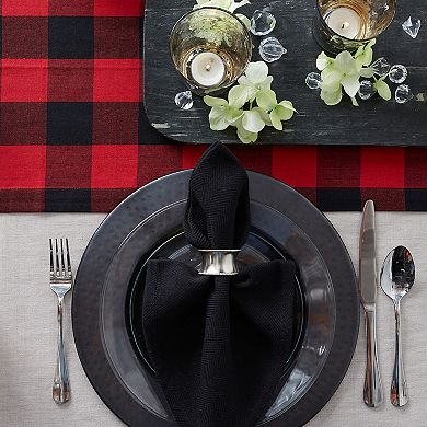 DII Black/Red Buffalo Check Table Runner