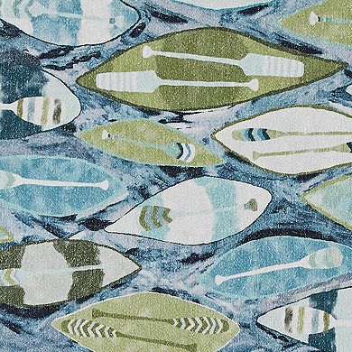 Park Designs Colorful Canoes Rug 24" X 38"