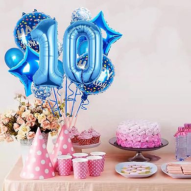 11 Pcs Foil Balloons for 11Th Birthday Party with Confetti for Kids Birthday Decorations