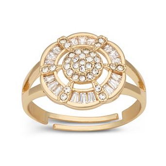 You're Invited Simulated Crystal Round Adjustable Ring