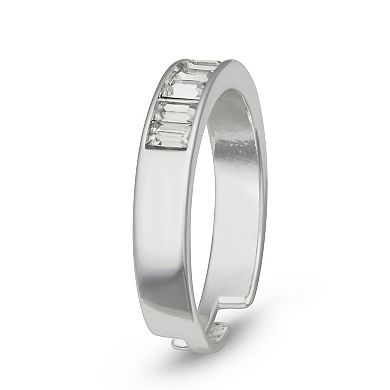 You're Invited Simulated Crystal Baguette Adjustable Ring