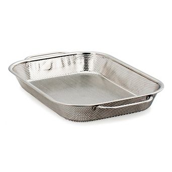 RSVP International BBQ Roasting Pan - Precision Pierced Stainless Steel
