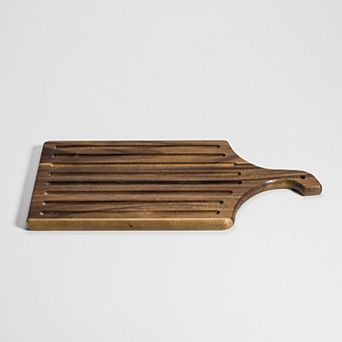 Acacia Wood Reversible Cutting Board/Slotted Bread Board