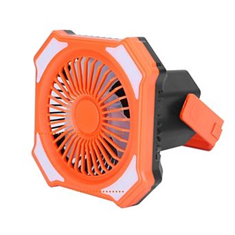 Portable Camping Lantern Fan, 10,000mAh Rechargeable Hanging Tent Fan with 4 Light Modes & 3 Speeds