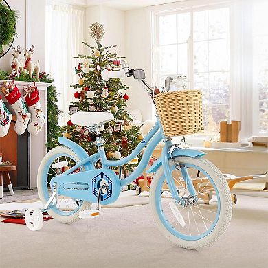 16-Inch Kids Bike with Adjustable Handlebar for Girls Boys Ages 4-7