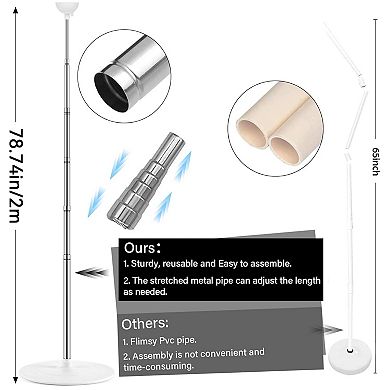 2 Sets Metallic Gold Balloon Column Stand Kit with 100 Balloons for Birthday Wedding Decor