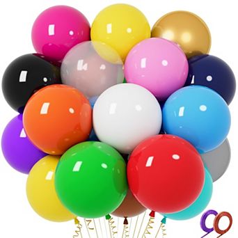 32 pc 18 Inch Assorted Color Big Latex Balloons for Birthday Wedding Party Decorations