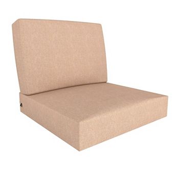 Covers&All 25"x 25.5"x 5" Olefin Outdoor Deep Seat Cushion for Patio Furniture, Seat & Back Cushion