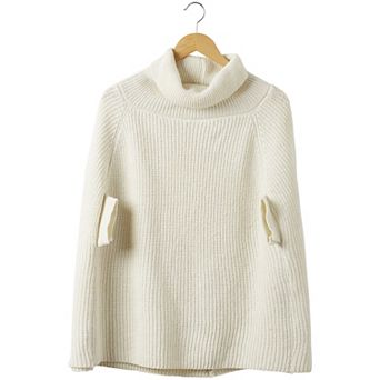 Hadley Wren White Victoria Knit Poncho