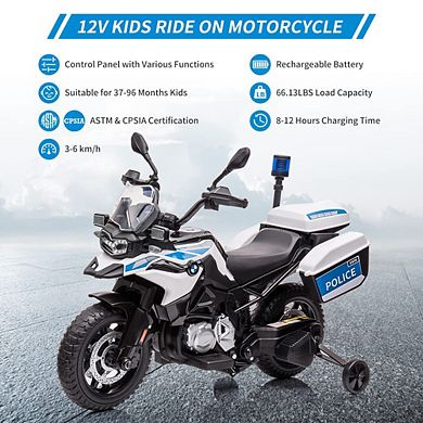 12V 7AH Kids Electric Motorcycle - High/Low Speed, LED Lights & Storage
