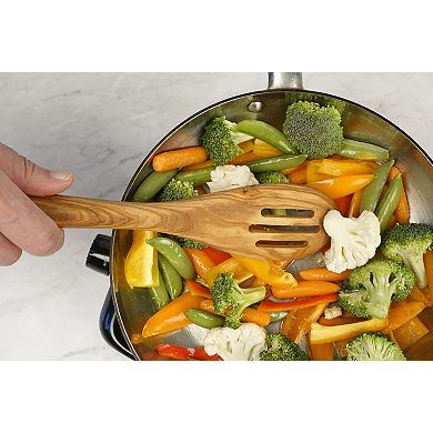 RSVP International Olive Wood Slotted Spoon