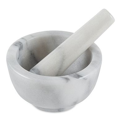 RSVP International Marble Mortar & Pestle - White