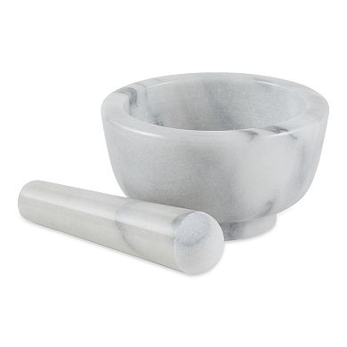 RSVP International Marble Mortar & Pestle - White