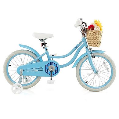 18 Inch Kids Bike with Training Wheels and Adjustable Seat