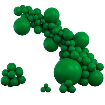 Dark Green Balloon Garland Kit 127 pc Hunter & Emerald Balloons for Jungle & Grad Decor