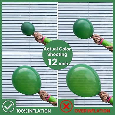 Dark Green Balloon Garland Kit 127 pcs Hunter & Emerald Balloons for Jungle & Grad Decor