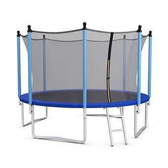 12-Foot Outdoor Trampoline with Safety Enclosure Net