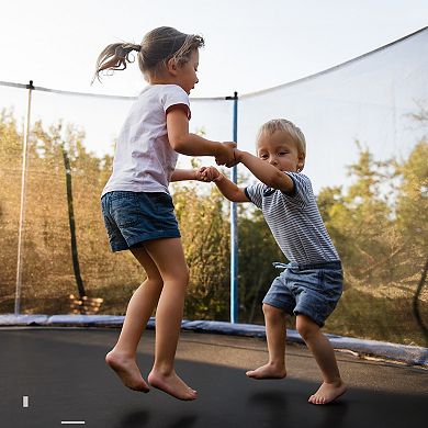 12-Foot Outdoor Trampoline with Safety Enclosure Net