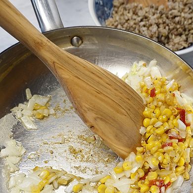 RSVP International Olive Wood Curved Spoon