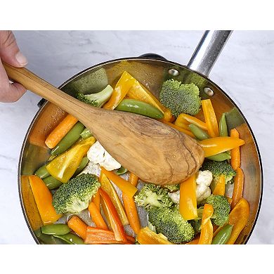 RSVP International Olive Wood Curved Spoon